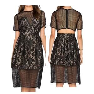 Elliatt Velosity Lace  Formal Cut Out Black Dress Size Small NWT